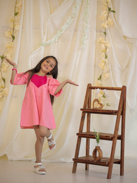 Barbie coded Heart Cotton dress