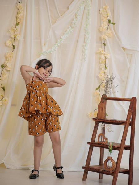 Flamingo print Cotton Coord Set