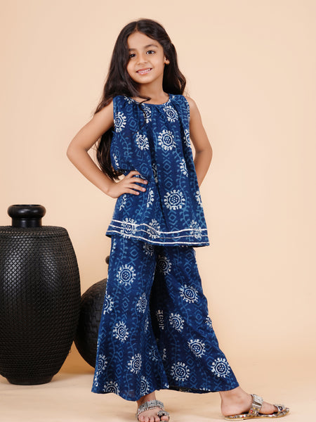 Indigo Blue Hand BLock Print Coord set