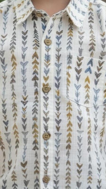 Kids Printed Pure Cotton Half Sleeve Shirt