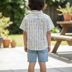 Kids Printed Pure Cotton Half Sleeve Shirt