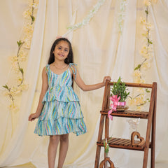 Abstract print Cambric Cotton dress