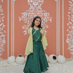 Upada Silk Tye and Dye Lehenga set