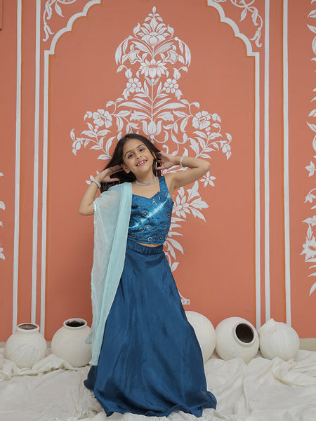 Upada Silk Tye and Dye Lehenga set