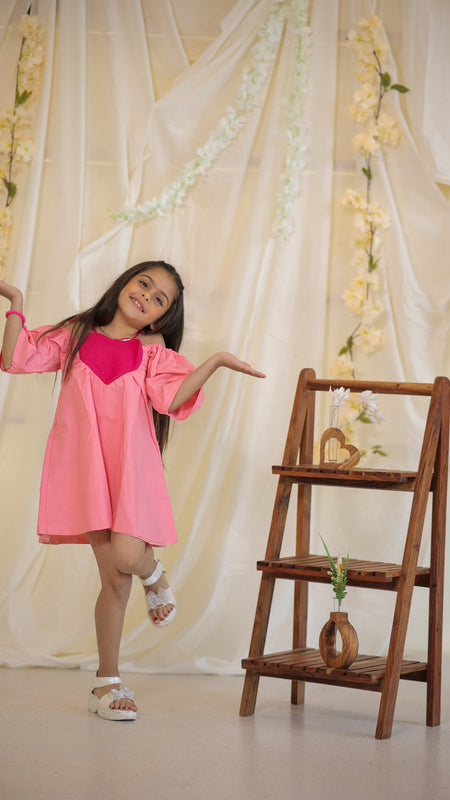 Barbie coded Heart Cotton dress