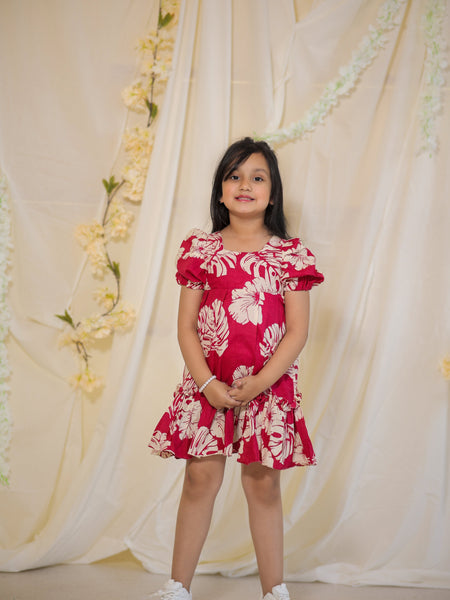 Botanical print Cambric Cotton dress