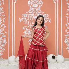 Maroon Kurti Lehenga set