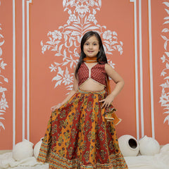 Mustard colored Lehenga set