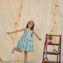 Abstract print Cambric Cotton dress