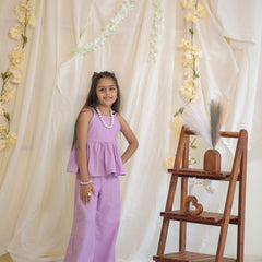 Lilac Cotton Slub Coord-set