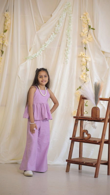 Lilac Cotton Slub Coord-set