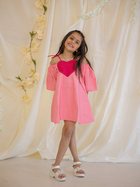 Barbie coded Heart Cotton dress