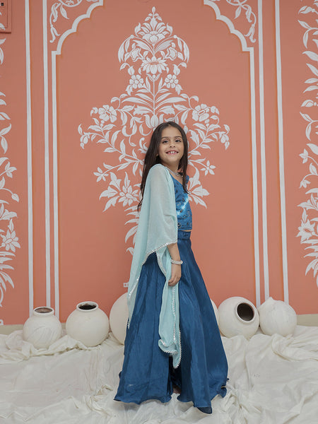 Upada Silk Tye and Dye Lehenga set