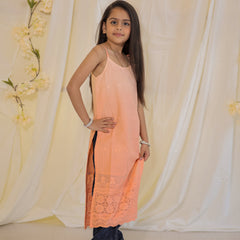 Hakoba Peach Kurta