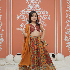 Mustard colored Lehenga set