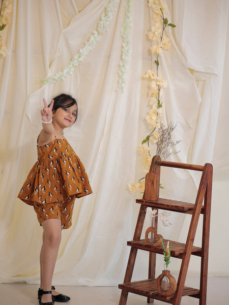 Flamingo print Cotton Coord Set