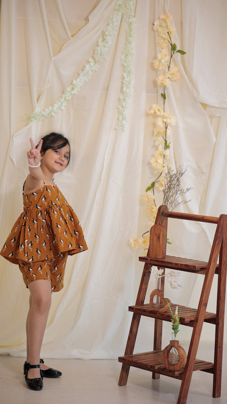 Flamingo print Cotton Coord Set