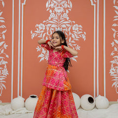 Ghatchola Print Multicolor Doriya Ethnic set