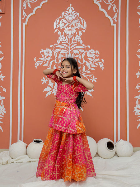 Ghatchola Print Multicolor Doriya Ethnic set