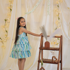 Abstract print Cambric Cotton dress