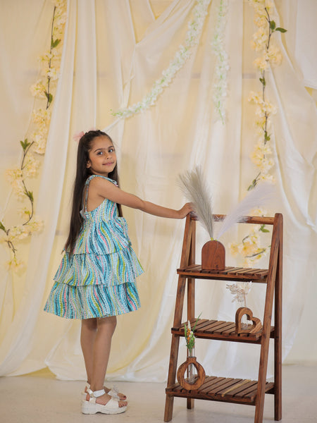 Abstract print Cambric Cotton dress