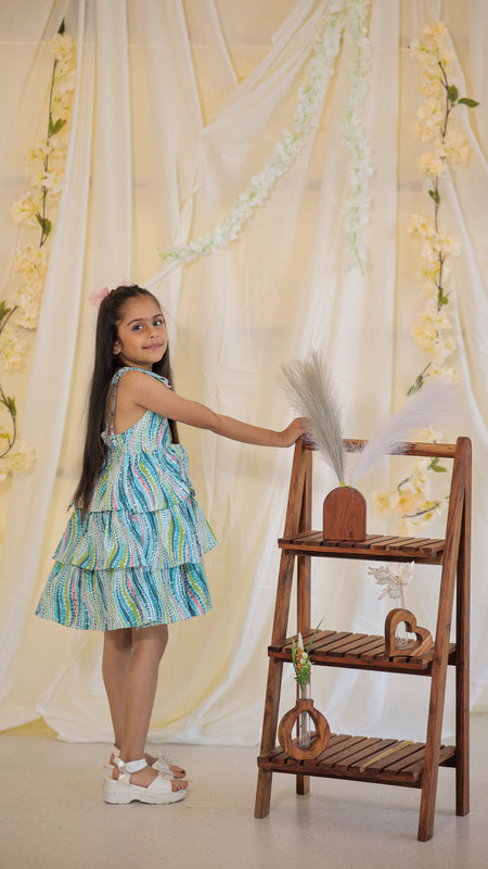 Abstract print Cambric Cotton dress