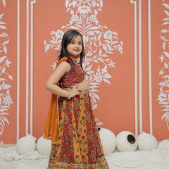 Mustard colored Lehenga set