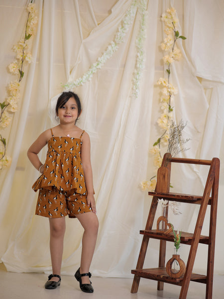 Flamingo print Cotton Coord Set