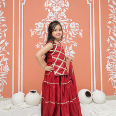 Maroon Kurti Lehenga set