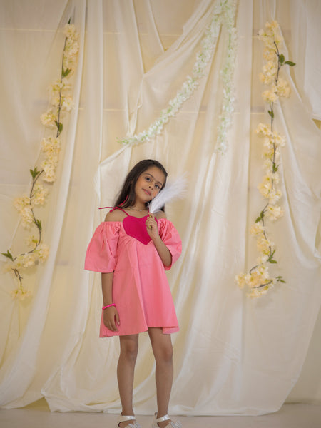 Barbie coded Heart Cotton dress