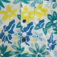 Boys Floral Print Cotton Shirt