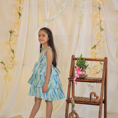 Abstract print Cambric Cotton dress