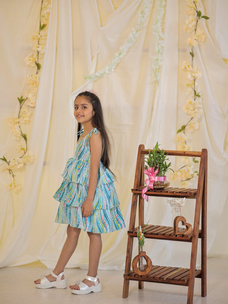 Abstract print Cambric Cotton dress