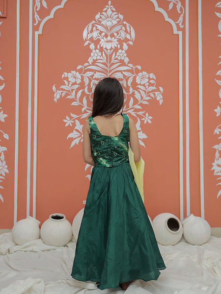 Upada Silk Tye and Dye Lehenga set