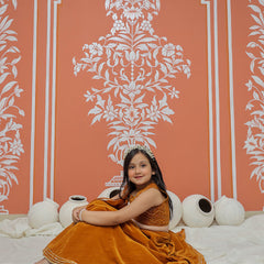 Rust Velvet Lehenga set