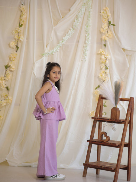 Lilac Cotton Slub Coord-set