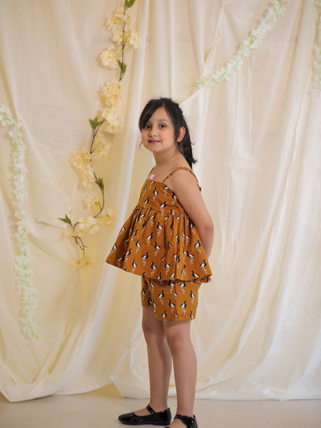 Flamingo print Cotton Coord Set