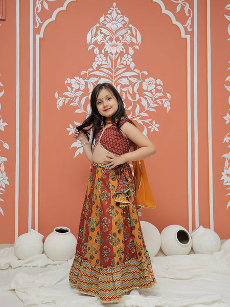 Mustard colored Lehenga set