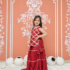 Maroon Kurti Lehenga set