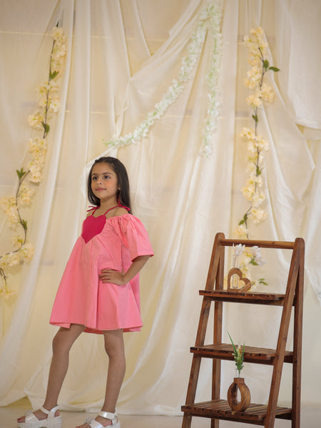 Barbie coded Heart Cotton dress