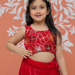 Rani Pink Velvet Lehenga set