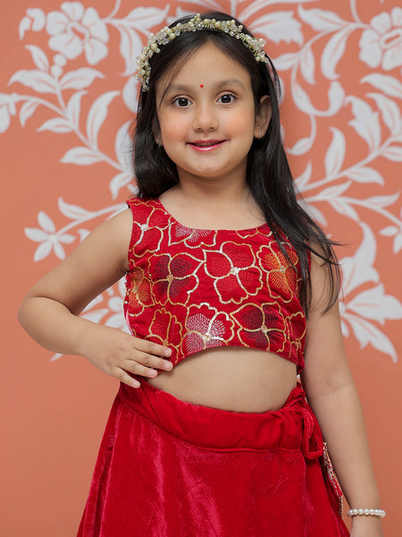 Rani Pink Velvet Lehenga set