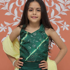 Upada Silk Tye and Dye Lehenga set