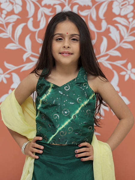 Upada Silk Tye and Dye Lehenga set