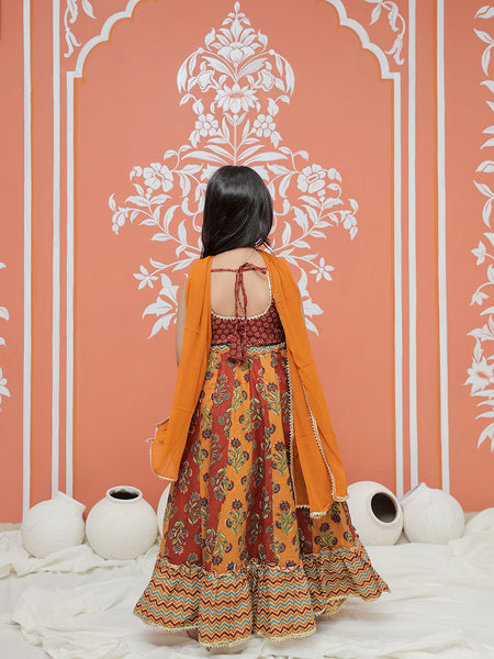 Mustard colored Lehenga set