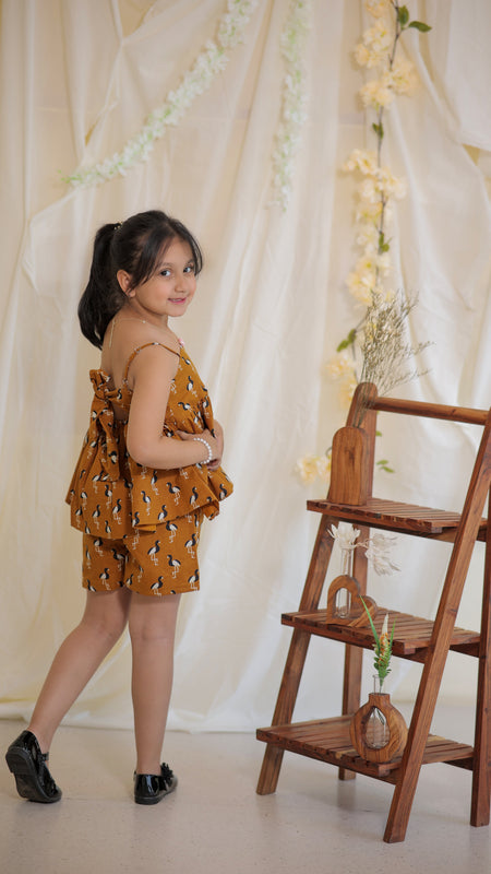 Flamingo print Cotton Coord Set