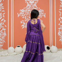 Purple Kurti Lehenga set