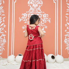 Maroon Kurti Lehenga set