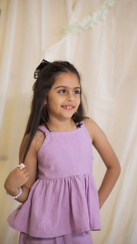 Lilac Cotton Slub Coord-set