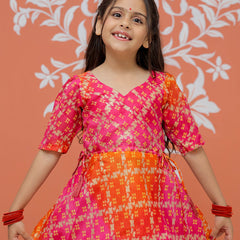 Ghatchola Print Multicolor Doriya Ethnic set